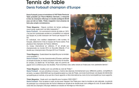  Retour sur le championnat d'Europe de Denis